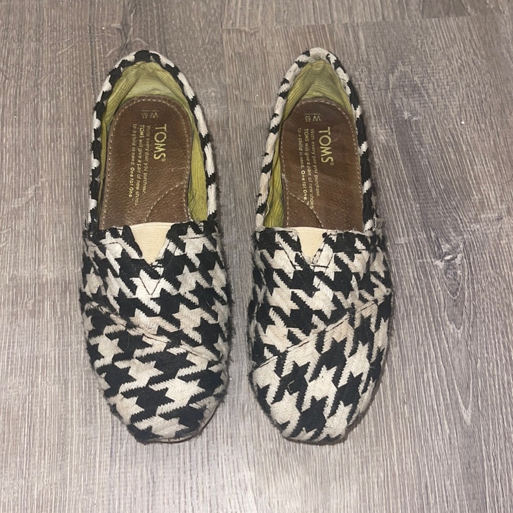 Toms Houndstooth Slip On Shoes